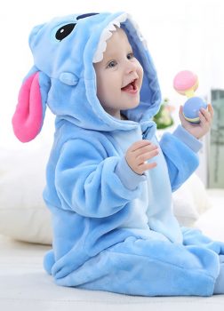 0-4 Ans Pyjama Bleu Bébé Garçon Grenouillère Zippée Combinaison Feuille  Imprimé pour Nouveau-né Enfant