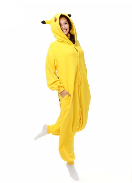Pyjama Combinaison Pikachu Vue De Face Avec Capuche 3