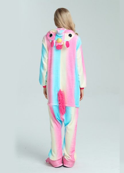 Pyjama Combinaison Licorne Arc En Ciel - Vue de Dos